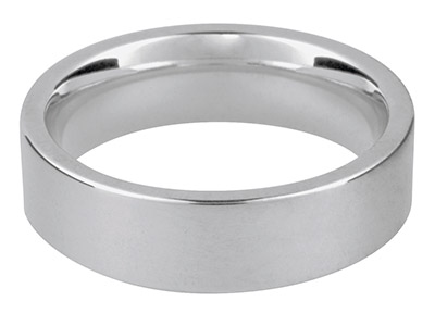 Platinum Easy Fit Wedding Ring      5.0mm, Size S, 12.7g Medium Weight, Hallmarked, Wall Thickness 1.97mm - Standard Image - 1