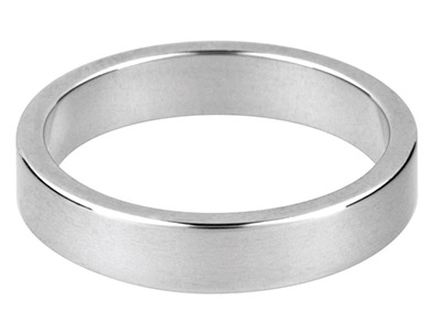 Silver Flat Wedding Ring 8.0mm,    Size Q, 8.7g Heavy Weight,         Hallmarked, Wall Thickness 1.64mm, 100% Recycled Silver - Standard Image - 1