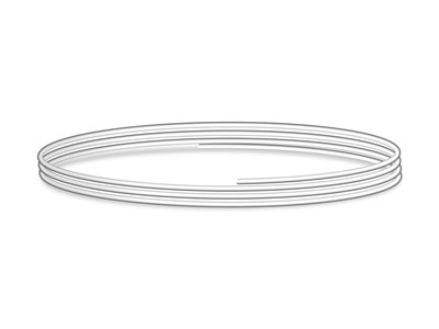 9ct White Gold Round Wire 1.00mm X 200mm, Fully Annealed, 100%        Recycled Gold - Standard Image - 1